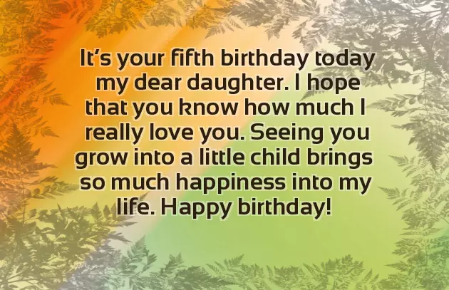 Happy Birthday Wishes For 5 Year Old Niece