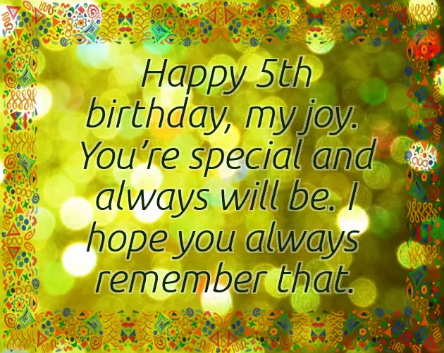 5 Year Daughter Birthday Wishes