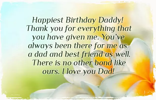 Wish You Happy Birthday Daddy