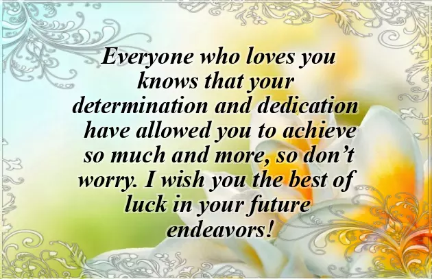 Best Of Luck For Future Endeavors