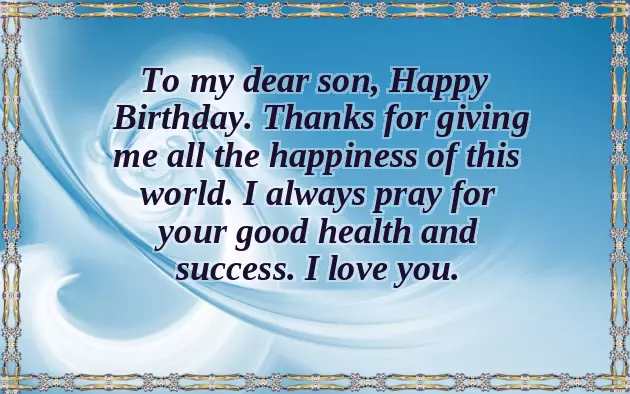 Birthday Wishes For A Son From His Parents
