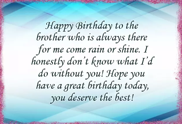 Birthday Wishes For Brother With Blessings