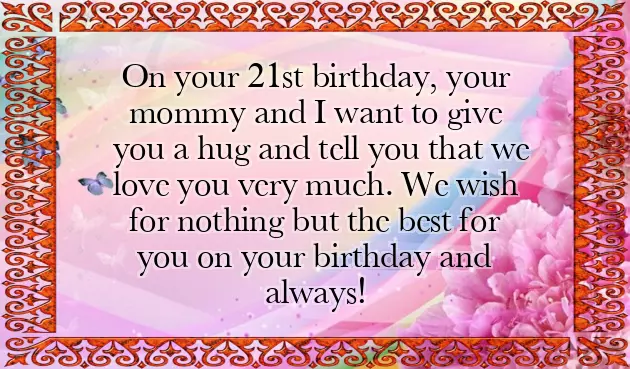 21St Birthday Wishes From Mother To Daughter