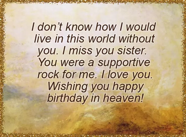 Happy Birthday To My Sister In Heaven Poems