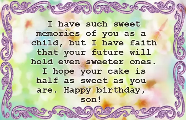 Son Wishes For Birthday