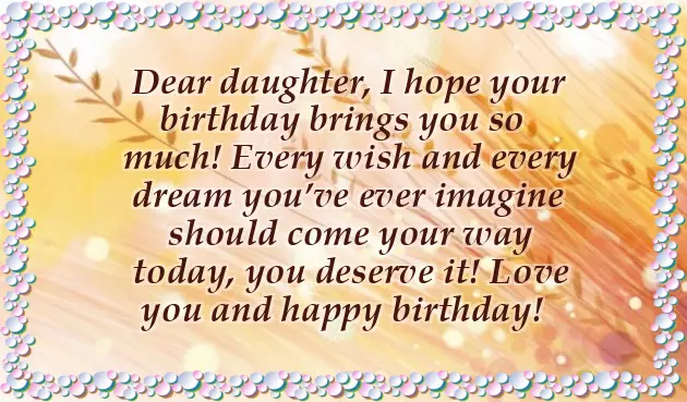 Happy Birthday To My Only Daughter Happy Birthday To My Only Daughter
