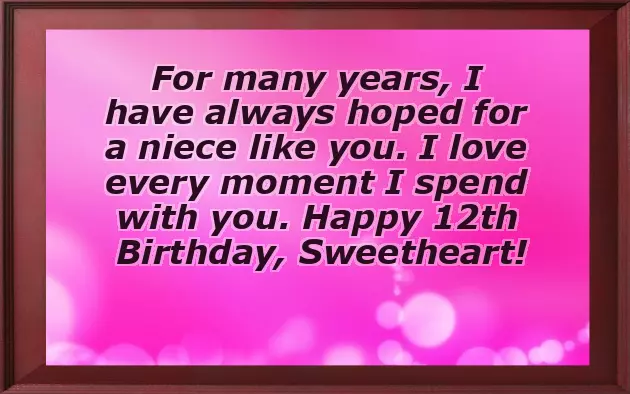 Happy 12Th Birthday Niece