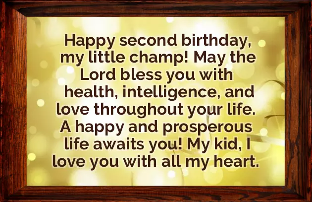 2 Years Son Birthday Wishes