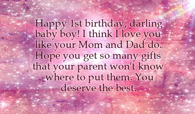 1St Birthday Wish For Baby Boy