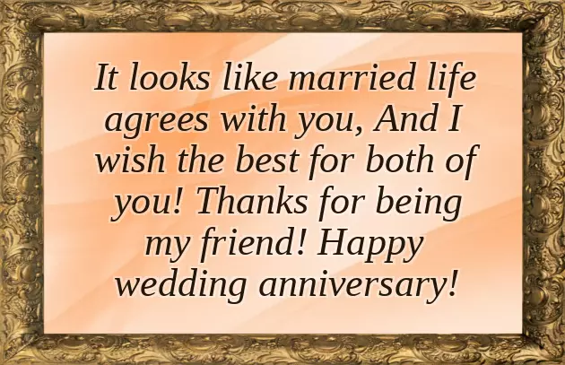 Happy Anniversary Wishes To A Friend