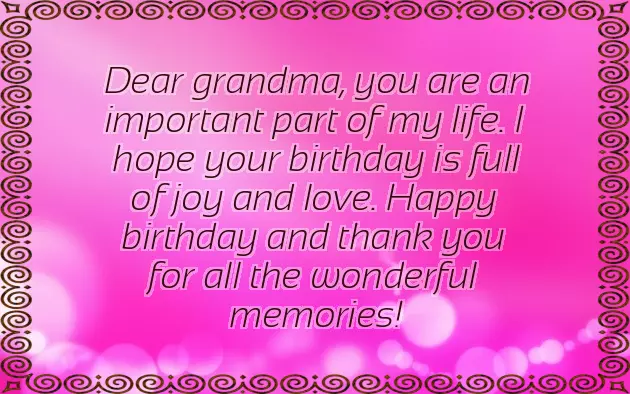 Greeting For Grandmother