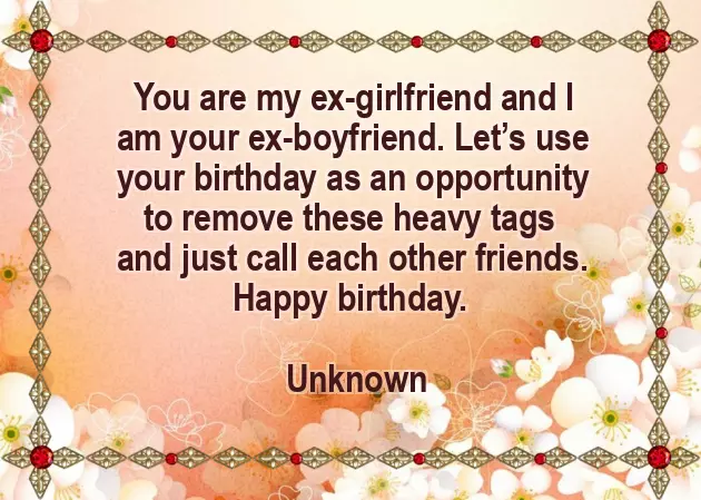 Birthday Wishes To An Ex Girlfriend Birthday Wishes To An Ex Girlfriend