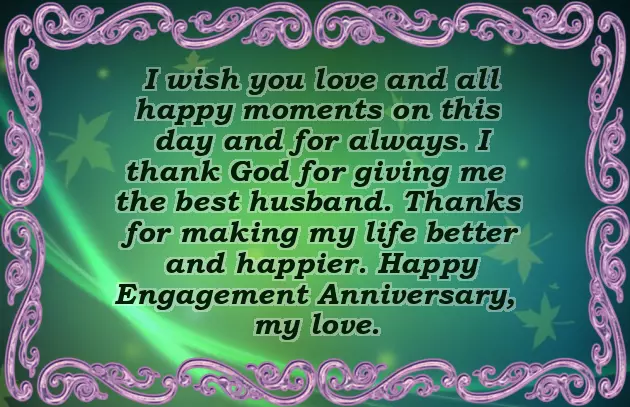 Happy Engagement Anniversary Hubby