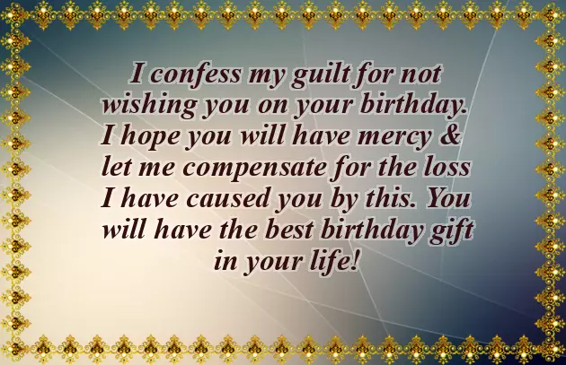 Belated Happy Birthday