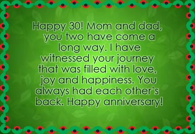 Anniversary Wishes From Son To Parents
