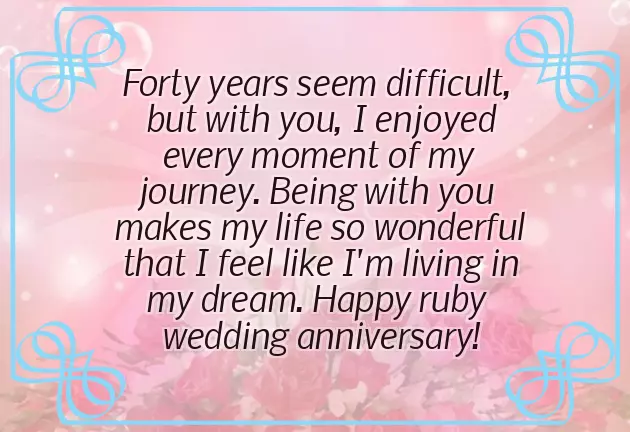 40Th Anniversary Wishes To Mom And Dad