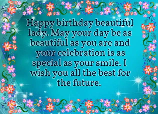 Happy Birthday To Sweet Lady