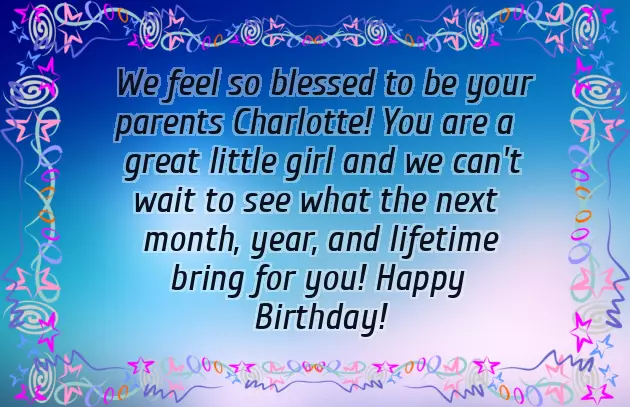 1 Month One Month Birthday Wishes For Baby Girl