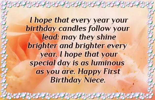 1St Birthday Niece Quotes