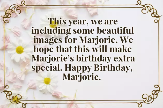 Happy Birthday Marjorie