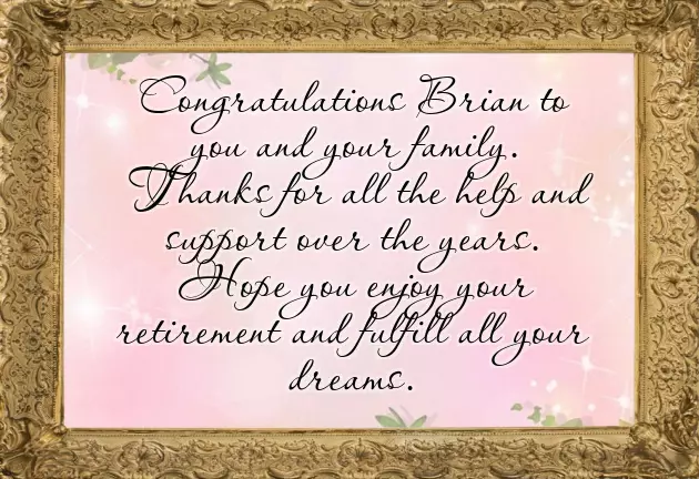 Congratulations You Will Be Missed