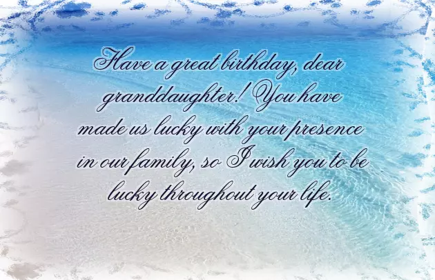 Happy Birthday For A Granddaughter