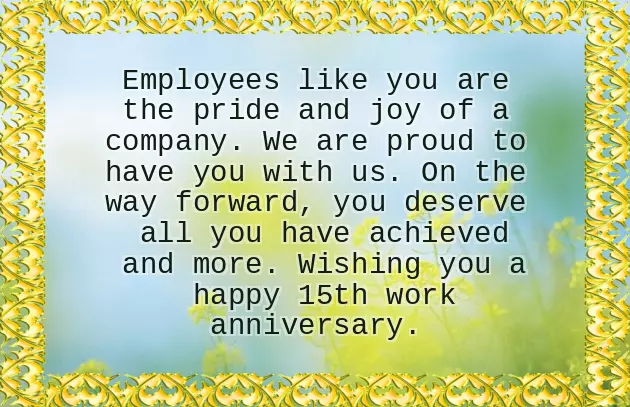 Congratulations On 25 Year Work Anniversary