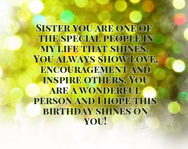 Msg For Sister Birthday