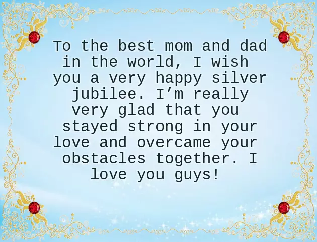 Silver Jubilee Anniversary Wishes For Parents Silver Jubilee Anniversary Wishes For Parents