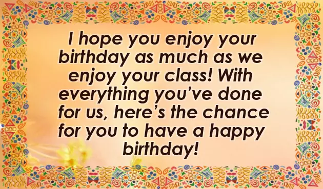 Wishing Teacher On Her Birthday