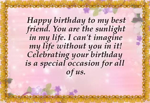 Happy Birthday Wishes To Best Friend Female