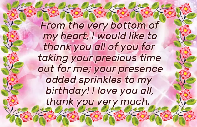 Thank You For Your Warm Wishes And Blessings