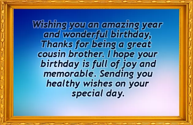Birthday Wishes Quotes For Cousin Brother Birthday Wishes Quotes For Cousin Brother