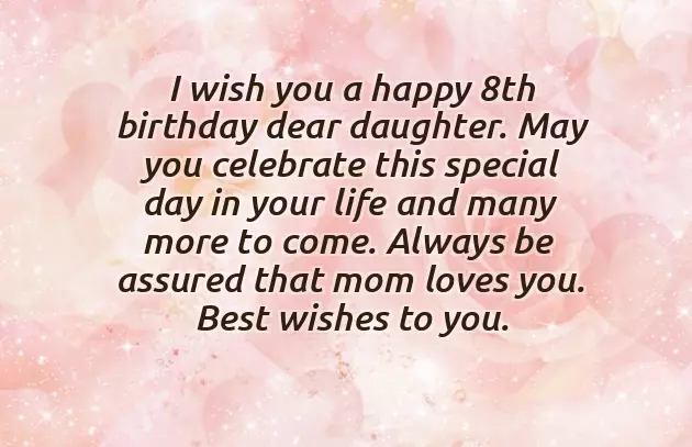Happy 8Th Birthday To My Daughter Happy 8Th Birthday To My Daughter