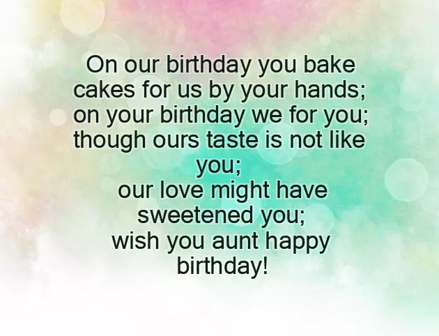 Happy Birthday Aunty Sms Happy Birthday Aunty Sms