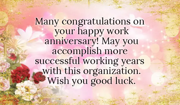 Work Milestone Congratulations