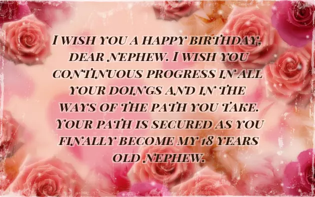 Birthday Wishes For Nephew 18 Years Old Birthday Wishes For Nephew 18 Years Old