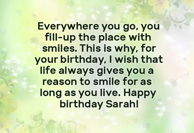 Happy Birthday Sarah 50