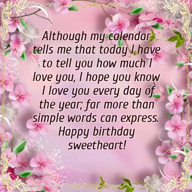 Romantic Birthday Wishes For Wife