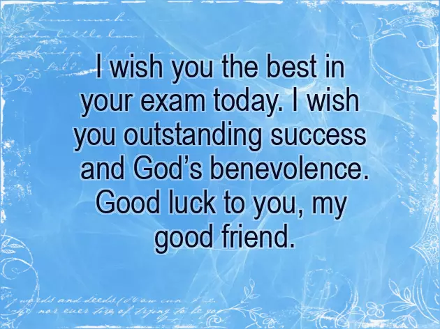Good Luck Text For Exam