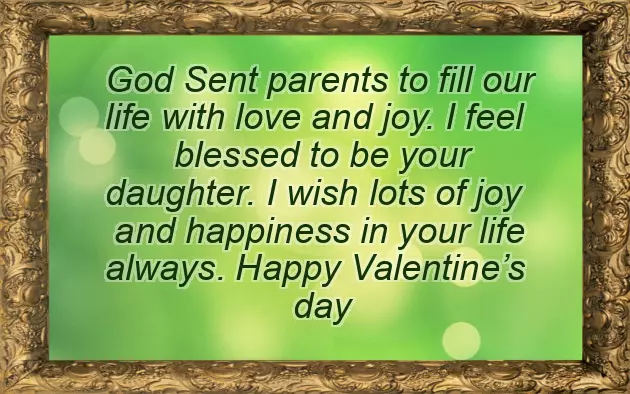 Valentine Wishes For Parents