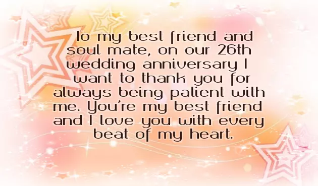 26Th Marriage Anniversary Wishes 26Th Marriage Anniversary Wishes