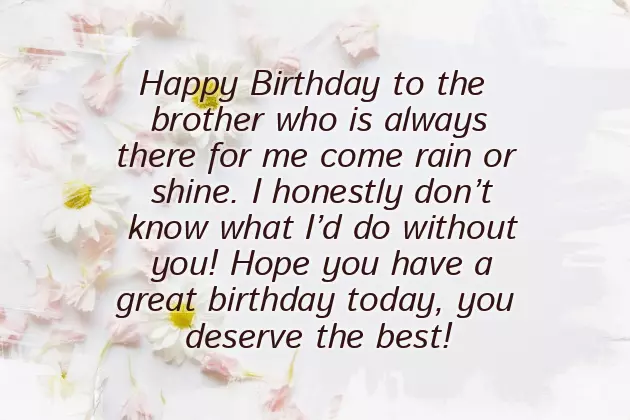 Happy Birthday Wishes For Older Brother