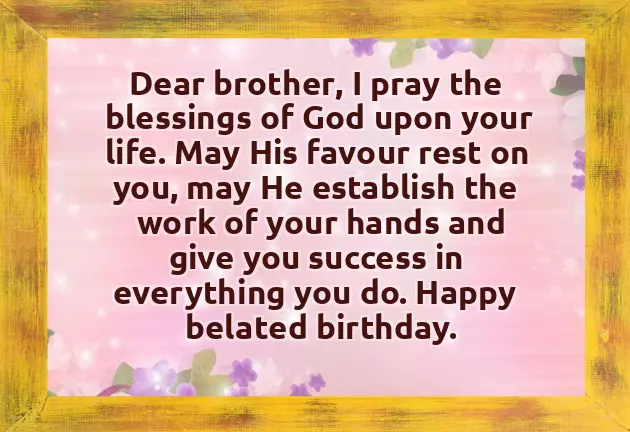 Happy Belated Birthday Brother