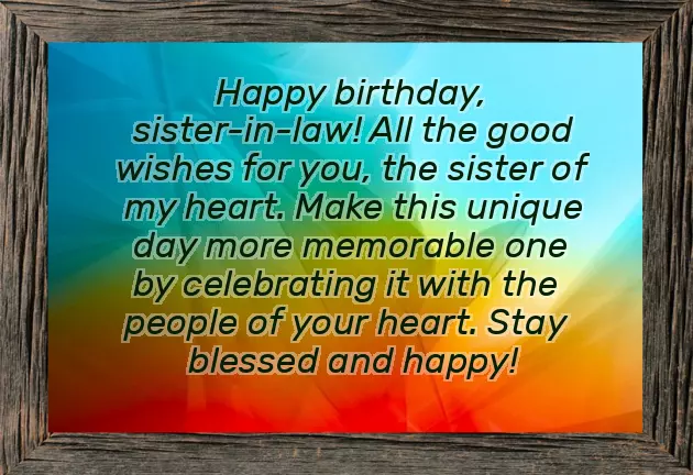 Wishes To Sister In Law Wishes To Sister In Law