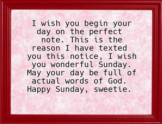 Sunday Wishes For Her