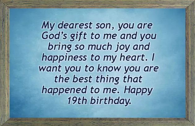 Son 19Th Birthday Wishes Son 19Th Birthday Wishes