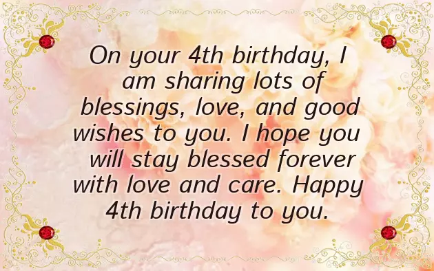 Birthday Wishes For Son Turning 4