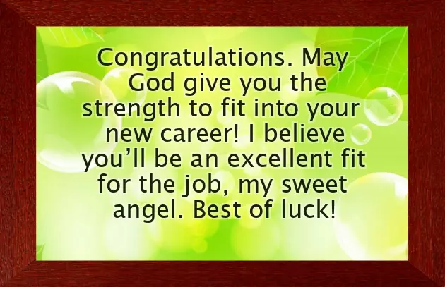 First Job Congratulations