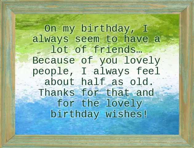 Saying Thank You For Birthday Celebration